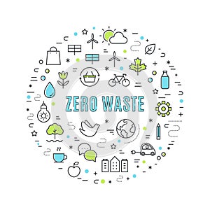 Zero Waste and Responsible Consumption Vector Illustration