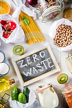 Zero waste shopping concept