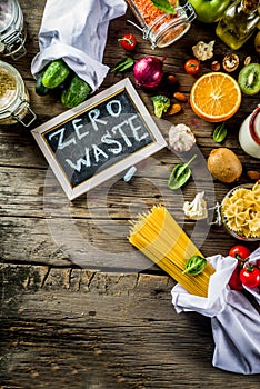 Zero waste shopping concept