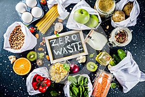 Zero waste shopping concept