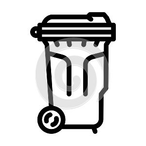 zero waste sorting line icon vector illustration