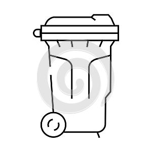 zero waste sorting line icon vector illustration