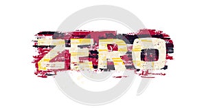 zero, word in graffiti style, graphic design and typography photo