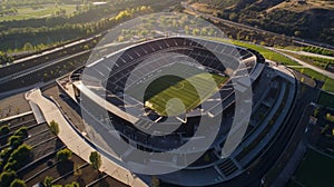 A zerowaste stadium where all waste is sorted and recycled and water usage is minimized through lowflow fixtures
