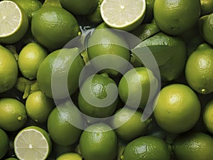 Zesty Citrus Close-Up. Vibrant Photos of Fresh Limes