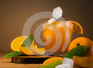 Zesty Oasis: Fresh Mint, Orange, and Icy Coolness