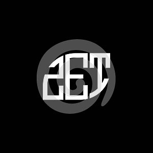 ZET letter logo design on black background. ZET creative initials letter logo concept. ZET letter design