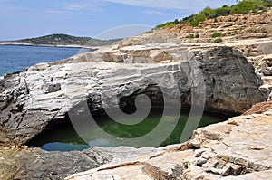 Zeus eye cave,Thassos, Greece, photo