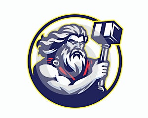 Zeus God of Thunder Logo