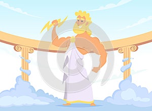 Zeus Greek ancient God of thunder and lightning