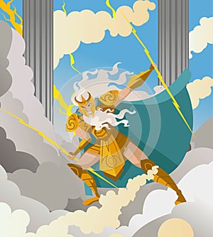 Zeus jupiter greek god of the ray