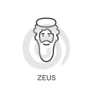 Zeus linear icon. Modern outline Zeus logo concept on white back