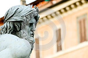 Zeus Statue cropped in Bernini's Fountain, Piazza Navona, Rome I