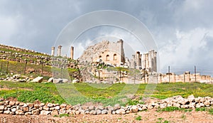 Zeus temple in town Jerash