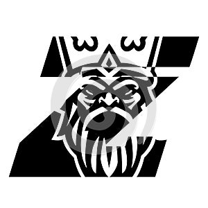 Zeus Thunderbolt Esport gaming mascot logo template Vector. Modern Head Zeus Thunderbolt Logo Vector, Illustration