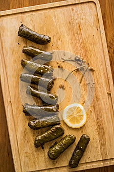 Zeytinyagli Yaprak Sarma / Stuffed Graped leaves with olive oil