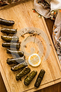 Zeytinyagli Yaprak Sarma / Stuffed Graped leaves with olive oil