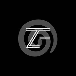ZF or FZ abstract letter design with different colour and illustration. Awesome logo design. photo