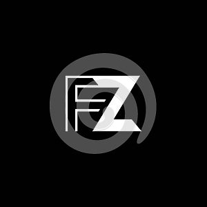 ZF or FZ abstract letter design with different colour and illustration. Awesome logo design. photo