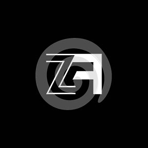 ZF or FZ abstract letter design with different colour and illustration. Awesome logo design. photo