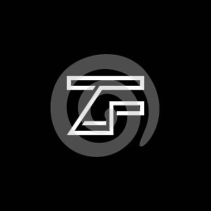 ZF or FZ abstract letter design with different colour and illustration. Awesome logo design. photo