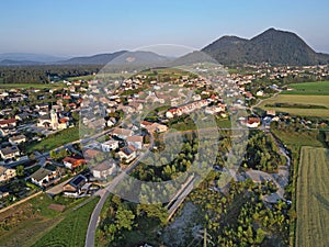 Zgornje Prinice and Smarna gora aerial view