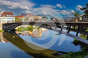Zgorzelec-Gorlitz Old Town Bridge.. Gorlitz city. Germany