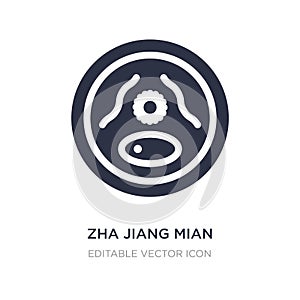 zha jiang mian icon on white background. Simple element illustration from Food concept