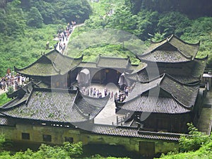 The Zhang Yimou movie Curse of the Golden Flower outside photography, Chongqing Wulong County, was born in three Qiao