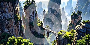 zhangjiajie national forest park china anime style stu ai generated photo