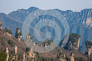 Zhangjiajie National Forest Park in Hunan Tianzishan General Rock Qunfeng