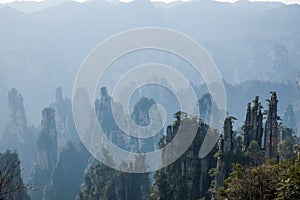 Zhangjiajie National Forest Park in Hunan Tianzishan Yufeng peak