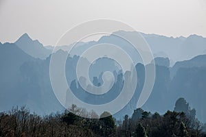 Zhangjiajie National Forest Park in Hunan Tianzishan Yufeng peak