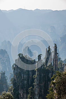 Zhangjiajie National Forest Park in Hunan Tianzishan Yufeng peak