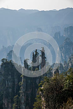 Zhangjiajie National Forest Park in Hunan Tianzishan Yufeng peak