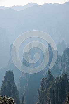 Zhangjiajie National Forest Park in Hunan Tianzishan Yufeng peak