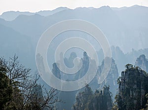 Zhangjiajie National Forest Park in Hunan Tianzishan Yufeng peak