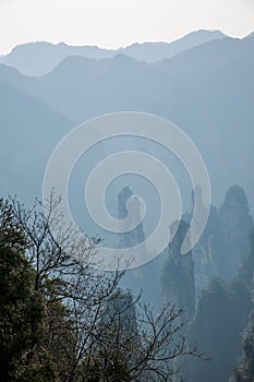 Zhangjiajie National Forest Park in Hunan Tianzishan Yufeng peak