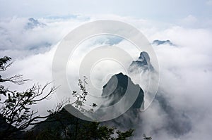 The Zhangjiajie Tianmen Mountain in the Mist