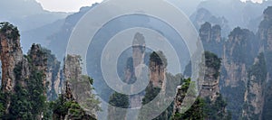 Zhangjiajie the â€žAvatarâ€œ mountains in Hunan province in China.