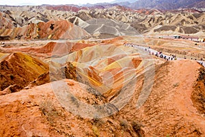 ZhangYe Rainbow Mountain natural colorful soil DanXi Scenic Spot