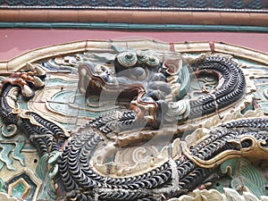 Zhaoling Mausoleum of the Qing Dynasty-dragon wall