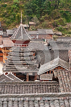 Zhaoxing minority village in China