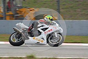 Zheng Wei Man in ZIC superbike race