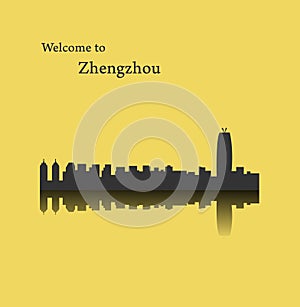 Zhengzhou, China city silhouette