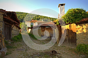 Zheravna village street,Bulgaria