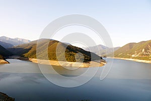 Zhinvali (Jinvali) water reservoir Georgia,lake is located on the Georgian Military Highway