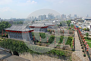 Zhonghua Gate and Nanjing Skyline, China