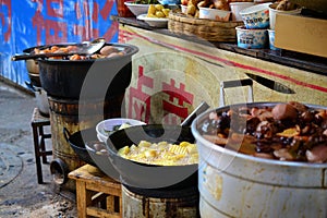 Zhongyi Market Shichang, in Lijiang Old town, traditional chinese market, Yunnan, CHINA