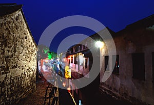 Zhouzhuang suzhou ancient water town at night